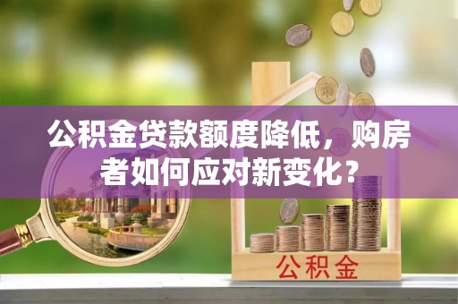 大雅公积金贷款额度降低，购房者如何应对新变化？